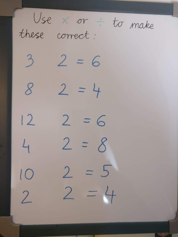 featured image thumbnail for post Calculating mathematical statements for multiplication and division within the multiplication tables and write them using the multiplication (×), division (÷) and equals (=) signs.